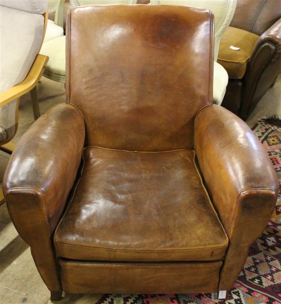 Leather club chair